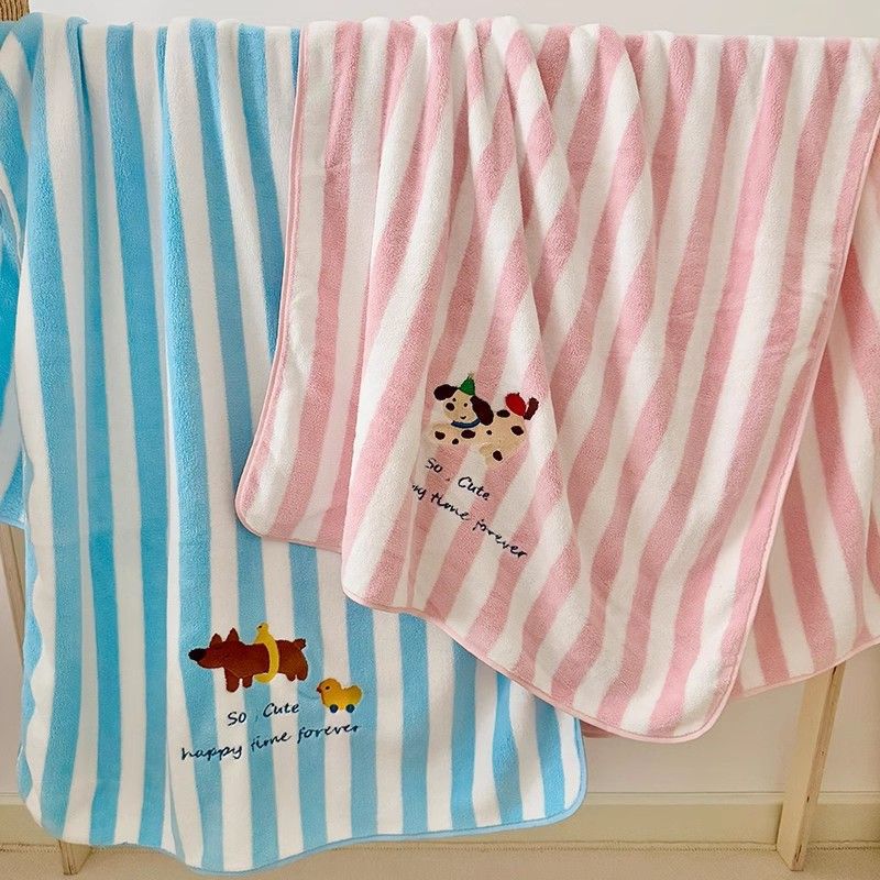 Large Coral Fleece Bath Towel for Adults, Super Absorbent Quick-Dry Bath Wrap, Premium Baby-Safe Grade Soft Bath Towel for Men, Women & Babies